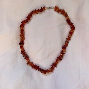 Vintage Carnelian chip necklace